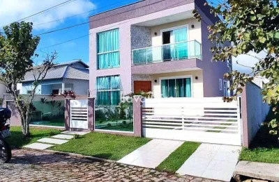 Casa em condomínio fechado, com 225 m², 4 quartos sendo 1 suíte, área gourmet, edícula, à venda por r$ 830.000 , inoã - maricá/rj