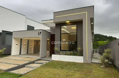 Casa com 3 dormitórios à venda, em condomínio fechado, 135 m² por r$ 798.000 - ubatiba - maricá/rj