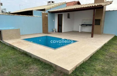 Casa com piscina, 3 quartos, sendo 1 suíte, 132 m², à venda por r$ 499.000 - são josé do imbassaí - maricá/rj