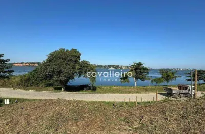Terreno à venda, frente para a lagoa de jacaroá, 405 m² por r$ 160.000 - maricá/rj