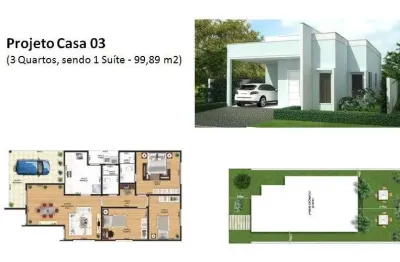 Casa com 03 quartos, sendo 01 suíte em condomínio próximo ao centro de maricá