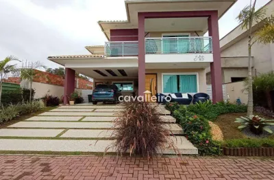Casa de luxo, mobiliada no landscape maricá. 5 quartos 4 suítes, piscina & área gourmet