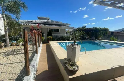 Impecável casa na lagoa de araçatiba, maricá - 4 quartos - piscina - área gourmet