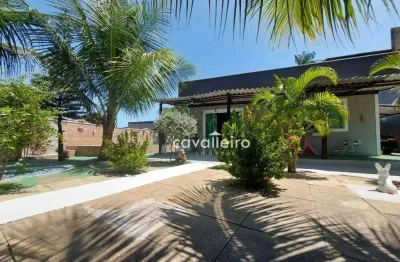 Casa com 2 quartos (1 suíte) e piscina  à venda, 134 m² por r$ 430.000 - jacaroá - maricá/rj