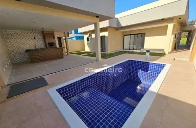 Casa cond. landscape com 3 suítes, piscina e área gourmet à venda, 201 m² por r$ 1.250.000 - centro - maricá/rj