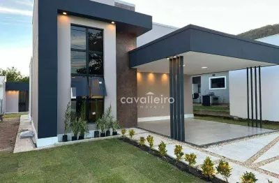 Casa no condomínio vivere, com 136 m², com 3 quartos sendo 1 suíte,  à venda por r$ 595.000 - são josé do imbassaí - maricá/rj