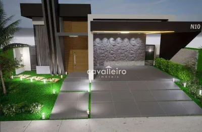 Casa moderna no condomínio alphaville 1, 3 suítes, com 162 m², à venda por r$ 1.200.000 , maricá- rj