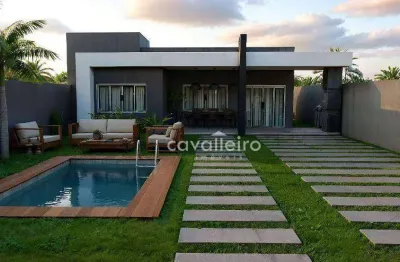 Casa com 3 quartos, churrasqueira, piscina, à venda, 90 m² por r$ 520.000 - jaconé - saquarema/rj