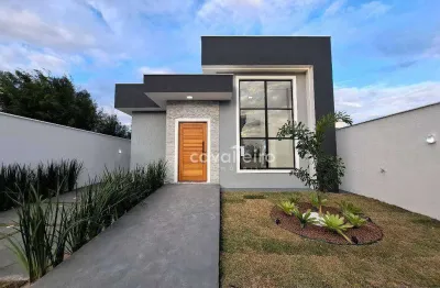 Casa com 03 quartos sendo 01 suíte com estilo comtemporâneo em condomínio perto do centro de maricá!