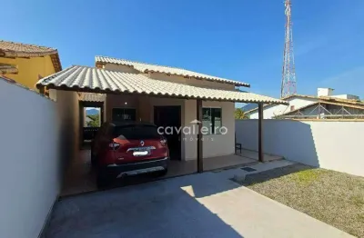 Casa a 150 metros da praia, com 3 dormitórios à venda, 91 m² por r$ 370.000 - ponta negra - maricá/rj