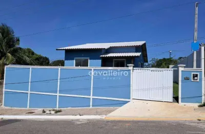 Oportunidade, casa com 3 quartos, 1 suíte, closet, à venda, 99 m² por r$ 570.000 - cajueiros (itaipuaçu) - maricá/rj