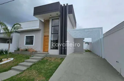 Casa de alto padrão 3 quartos (suíte com closet), piscina e área gourmet no cond. royal garden - maricá/rj por r$638.000