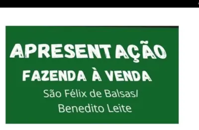 Fazenda de dupla aptidão com 2.750 alqueires em benedito leite-ma