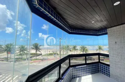 Apartamento  frente mar 2 dorms, jardim imperador, praia grande