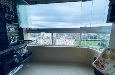 Locação apartamento vista lateral mar, 1 dorm, maracanã, pg