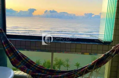 Apartamento frente mar 2 quartos,1 suíte,  real, praia grande