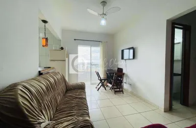 Apartamento vista lateral mar  com 1 quarto mobiliado, mirim
