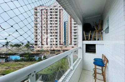 Apartamento vista lateral mar  com 1 quarto mobiliado, mirim