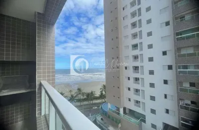 Apartamento vista lateral mar, 2 quartos, real, praia grande