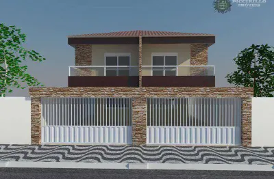 Sobrado 03 dormitórios, suite, novo, lindo, vila guilhermina, praia grande