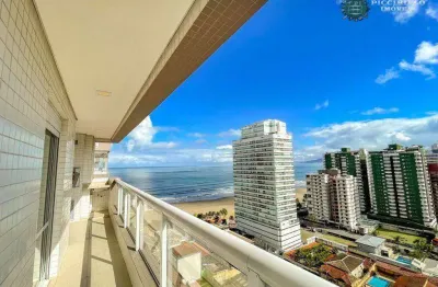 Apartamento vista mar com 3 dormitórios à venda, 109 m² por r$ 1.095.000 - canto do forte - praia grande/sp