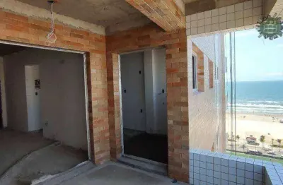 Apartamento com vista para o mar 2 dormitórios à venda por r$ 443.000 - aviação - praia grande/sp