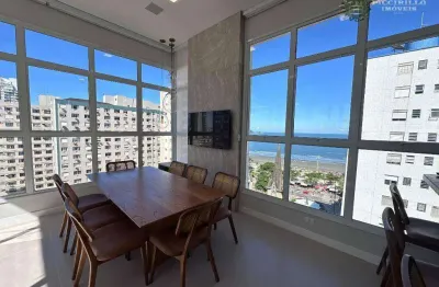 Cobertura com 3 dormitórios à venda, 158 m² por r$ 4.000.000,00 - embaré - santos/sp