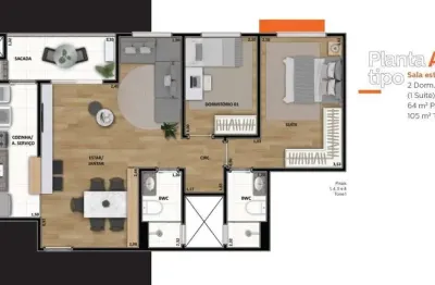 Apartamento à venda em maringá, zona 08, com 2 quartos, com 51.75 m², up residence - yticon