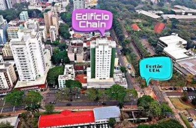 Apartamento para alugar em maringá, zona 07, com 1 quarto, com 21 m², universitário chain