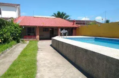 Casa para venda em itanhaém, gaivota, 3 dormitórios, 2 banheiros, 5 vagas