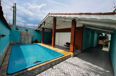 Casa para venda em itanhaém, recanto dos bandeirantes, 3 dormitórios, 1 suíte, 1 banheiro, 3 vagas