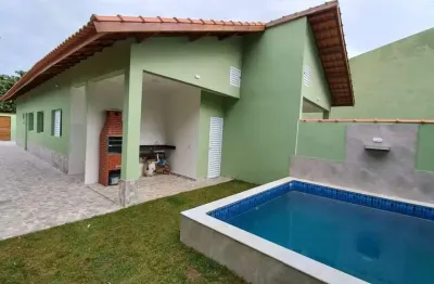 Casa para venda em itanhaém, jardim das palmeiras, 2 dormitórios, 1 suíte, 2 banheiros, 2 vagas
