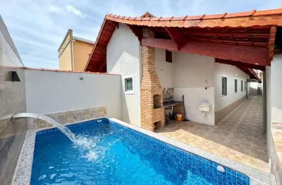 Casa para venda em mongaguá, balneário vera cruz, 3 dormitórios, 1 suíte, 1 banheiro, 2 vagas