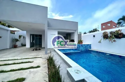 Casa para venda em itanhaém, balneário tupy, 3 dormitórios, 2 suítes, 1 banheiro, 3 vagas
