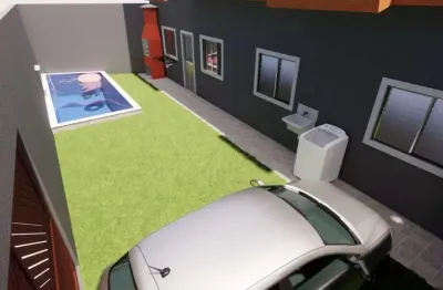 Casa para venda em itanhaém, palmeiras, 2 dormitórios, 1 banheiro, 2 vagas