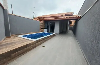 Casa para venda em itanhaém, nova itanhaém, 2 dormitórios, 1 suíte, 2 banheiros, 3 vagas