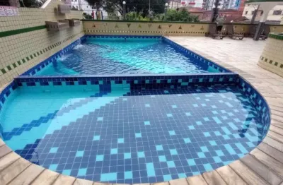 Apartamento de 2 quartos, 2 sacada, 2 banheiro com piscina, 350m da praia.