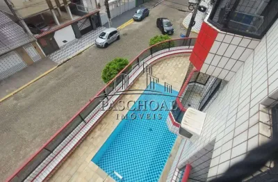 Apartamento guilhermina 2 quartos, 1 suite, piscina e sacada.