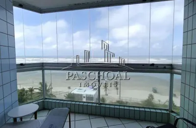 Apartamento dois quartos frente total  ao mar,  2 suites e 2 vagas de garagem demarcadas totalmente mobiliado