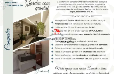 Apartamento à venda - bairro campestre - 2 quartos - 60m² - r$ 475.000,00