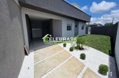 Casa em pinhais! de esquina,02 qtos,gar. coberta,amplo terreno