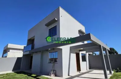 Sobrado novo em colombo!!! 03 qtos,suíte,sacada e amplo terreno