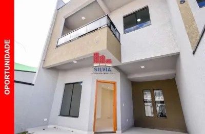 Belíssimo sobrado no sítio cercado com 3 quartos e 80.00m² no sitio cercado - à 100m da r. tijucas do sul