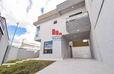 Belíssimos sobrado de esquina com 88m², 3 quartos sendo 1 suíte no sitio cercado - 100m da r. tijucas do sul