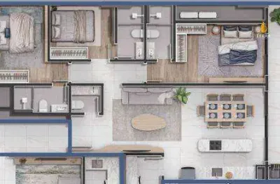 Apartamento de 3 suítes a venda no edifício coastline residence localizado na praia brava em itajaí.