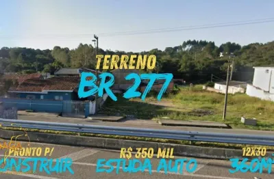 Terreno à venda em curitiba | região metropolitana | br 277 | borda do campo | sjp 360m²