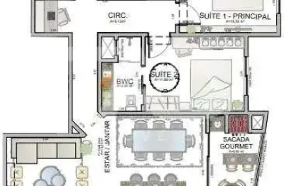 Excelente apartamento no jardins da brava residencial