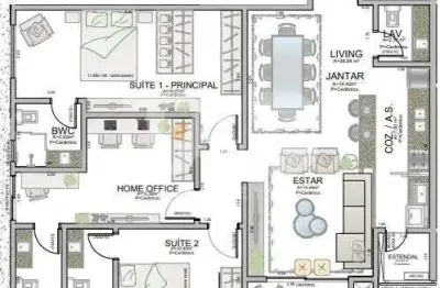 Excelente apartamento no jardins da brava residencial