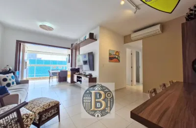 Pé na Areia em Bertioga: Apto 3 quartos (2 Suítes) Mobiliado no Centro - Vista Mar.