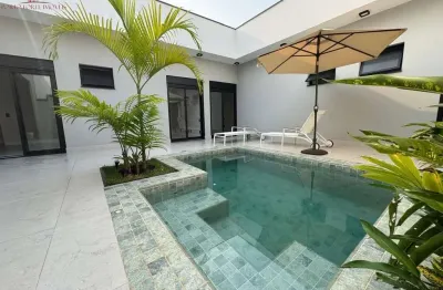Imperdível casa em condomínio no jardim laguna, indaiatuba-sp: 3 quartos, 3 suítes, 4 banheiros, 4 vagas de garagem e 194m².